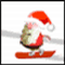 Santa Snowboard Icon